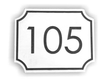 Номер двери отель дом клуб 70X55 мм