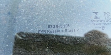 AUDI A1 82A GB SKLO (OKNO) DVEŘE LEVÝ ZADNÍ 20R 82G845205