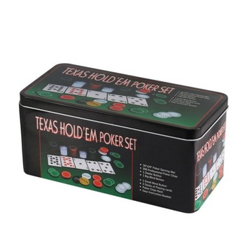 БОЛЬШОЙ НАБОР ДЛЯ ПОКЕРА, КАРТЫ, ФИШКИ, КОВРИК