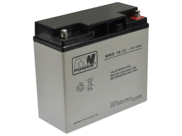 AKUMULATOR BEZOBSŁUGOWY AGM MWS UPS 12V 18Ah