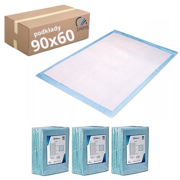 Podkłady HIGIENICZNE chłonne JEDNORAZOWE 60x90 cm MOCNE ZARYS 75 szt.
