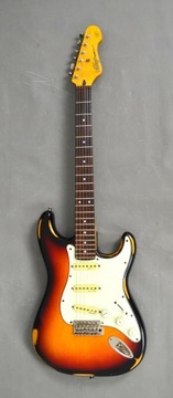 Vintage ICON Series V6 Sunburst Distressed Gitara Elektryczna