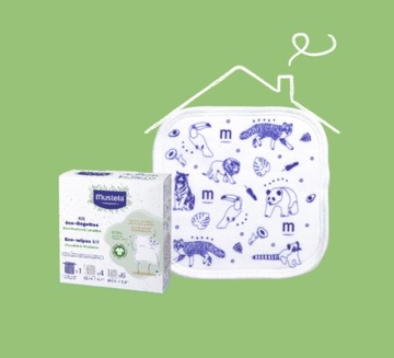 MUSTELA 3xНежный гель 500 мл + ЭКО Многоразовые салфетки БЕСПЛАТНО