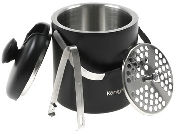 Ведро для льда с щипцами, емкость 1,3, черное