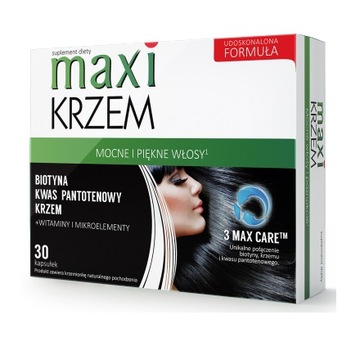 Colfarm Maxi Krzem Biotyna Kwas Pantotenowy Krzem 30 kapsułek