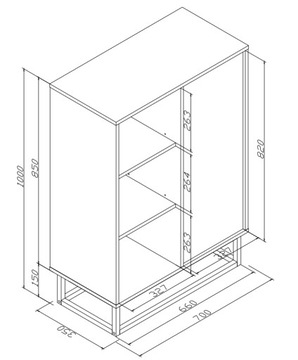 ШКАФ ДЛЯ ТЕЛЕВИЗОРА 200 СМ, ВИТРИНА, КОМОД ЛОФТ, ДУБ/ЧЕРНЫЙ