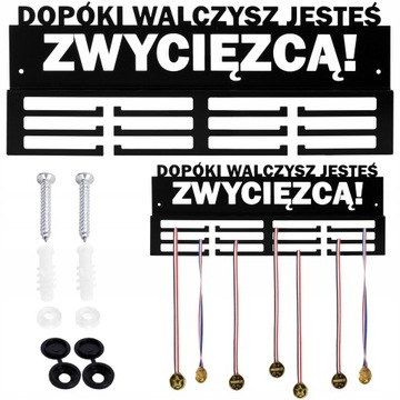 WIESZAK NA MEDALE ŚCIENNY METALOWY BIEGANIE PIŁKA TANIEC PŁYWANIE 40 cm