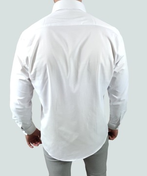 Klasyczna koszula krój regular biała ESP025 - XL