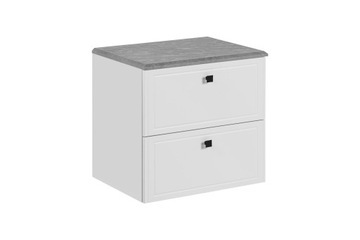BIAŁA SZAFKA ŁAZIENKOWA Z BLATEM 60 CM