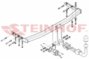 NOVÝ ODEPÍNACÍ ZAŘÍZENÍ(HÁK) TÁŽNÝ DO NISSAN PRIME P12 KOMBI 2002-2008 STEINHOF