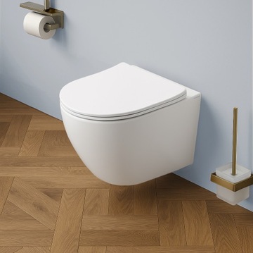 VELDMAN Biała misa WC Rimless TORNADO VITO deska do wyboru