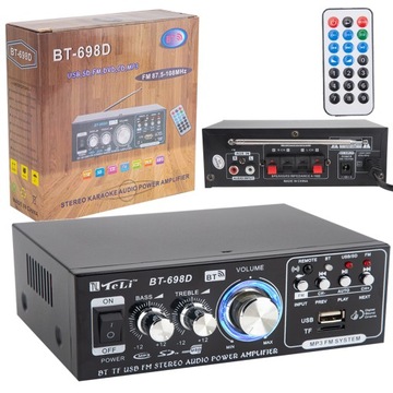 MINI CYFROWY WZMACNIACZ STEREO AUDIO BT-698D SAMOCHODOWE HIFI RADIO 360W