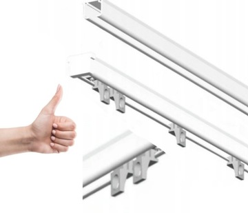 Потолочный рельс алюминиевый MS 360см, одинарный