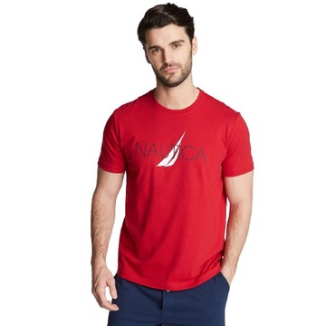 NAUTICA koszulka męska NAUTICA LOGO czerwona XL