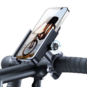 Regulowany mocny stabilny uchwyt na rower hulajnogę telefon 6,8