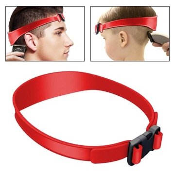 Изогнутая повязка на голову для стрижки Haircut Portable, красный силикон