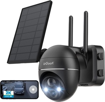 KAMERA ZEWNĘTRZNA 4X ZOOM IP 2K Solarna Obrotowa