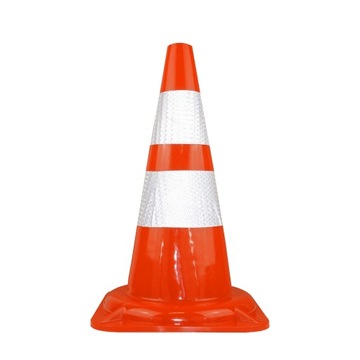 Pachołek miękki słupek 50cm ODBLASKOWY pasy OSTRZEGAWCZY