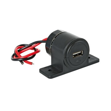Port USB 2100mA 12V 24V podtynkowy wskaźnik led