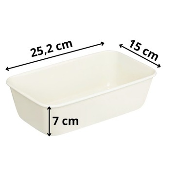 BLACHA DO PIECZENIA KEKSÓWKA DO CHLEBA 25X15 CM AMBITION KREMOWA