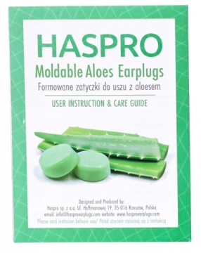 Ушные заглушки, образованные с алоэ вера, гипоаллергенные пары haspro 6