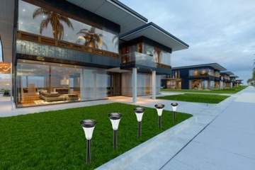 Садовый светильник на солнечных батареях, светодиодный столб, черный, для садовой грота, холодный цвет