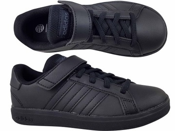 ADIDAS GRAND COURT 2.0 FZ6161 BUTY TRAMPKI TENISÓWKI CZARNE NA GUMKI RZEP