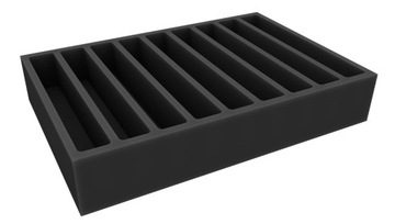 Полноразмерный пенопласт с 9 вырезами 246x34 мм.