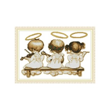 Anioł DIY Handmade robótki liczone 14CT druko