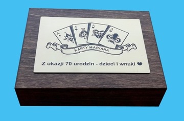 Коробка для карт + гравировка на латуни