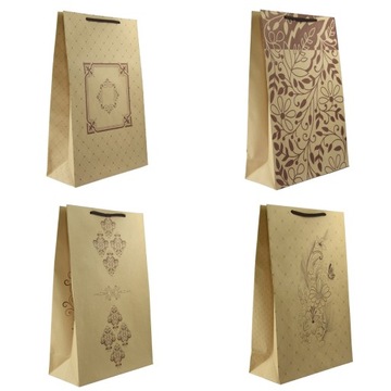 Подарочные пакеты из эко-бумаги 24х10х36 для подарков, набор из 10 шт.