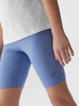 LEGGINSY 4F DZIEWCZĘCE KOLARKI DZIANINOWE - NIEBIESKIE r. 146-152