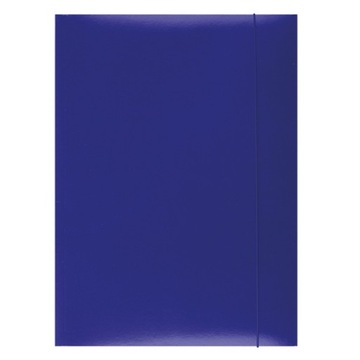 TECZKA Z GUMKĄ OFFICE PRODUCTS, KARTON, A4, 300GSM, 3-SKRZYDŁOWA NIEBIESKA