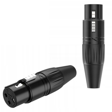 WTYK XLR 3PIN ŻEŃSKI MIKROFONOWY NA KABEL 3 - 7 mm ROXTONE RX3FP-BT CZARNY