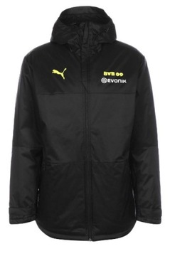 DUŻA MĘSKA KURTKA ZIMOWA PUMA KOLEKCJA BVB 764761 05 CZARNA ROZM. 3XL