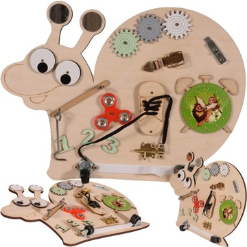TABLICA MANIPULACYJNA SENSORYCZNA MONTESSORI 12w1
