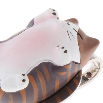 Marker do piłek golfowych Kitten Metalowa pomoc treningowa do gry w golfa Zabawna czapka golfowa Ciemnobrązowa