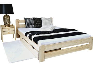 Łóżko sosnowe EUREKA 180x200 producent SYPIALNIA