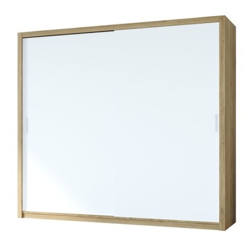 Szafa przesuwna VISTA 220 Dąb Złoty / Biały