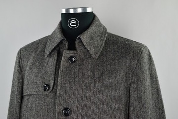 Tommy Hilfiger Tailored Glen Grant Woolen Coat Wełniany Płaszcz Jodełka L