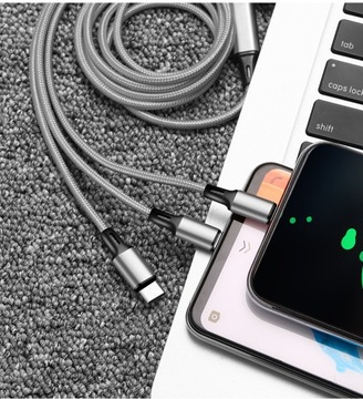 МИКРО-КАБЕЛЬ USB C 3 в 1 ДЛЯ БЫСТРОЙ ЗАРЯДКИ IPHONE MIX