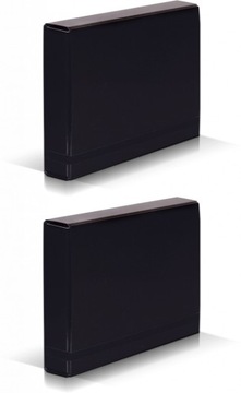 Teczka skrzydłowa czarna Vaupe Box Caribic A4 50mm z gumką na dokumenty x2