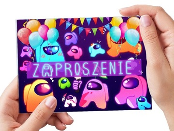 ZAPROSZENIA DLA DZIECI AMONG US NA URODZINY DZIECKA + KOPERTY