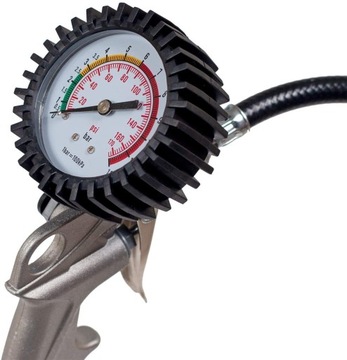 Pistolet do pompowania Kół opon z manometrem końcówka 1/4 Made in Italy