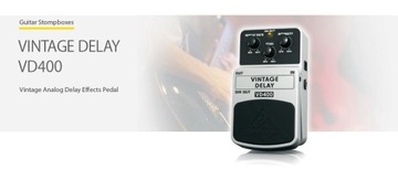 VD400 Vintage Delay Эффект напольной гитары Behringer + КАБЕЛЬ