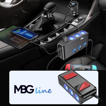 РАЗЪЕМ ПРИкуривателя 12-24В 4xUSB QC PD