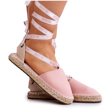 Różowe Tkanina Buty Espadryle Big Star r.38