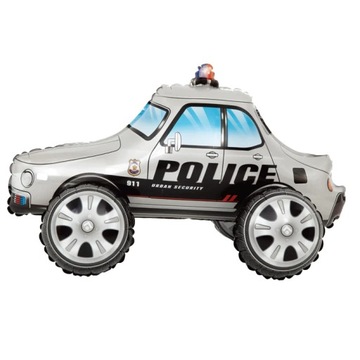 Balon Samochód Radiowóz Policja Stojący 65x38cm