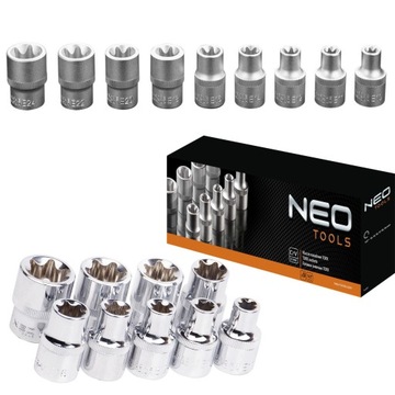 ТОРЦЕВЫЕ КЛЮЧИ NEO TORX 9 ШТ. Е10 - Е24 08-649