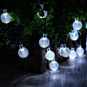 Светодиодные садовые светильники сферы СОЛНЕЧНАЯ ГИРЛАНДИЯ 50LED 9.5M ХОЛОДНЫЕ ПОДВЕСКИ